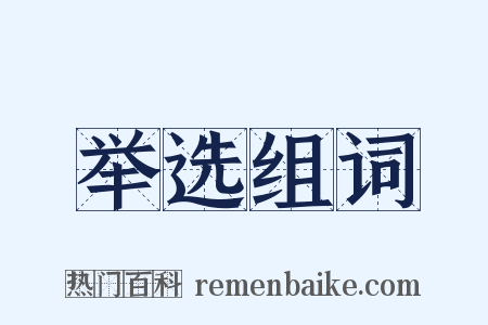 举选组词是什么意思的图片